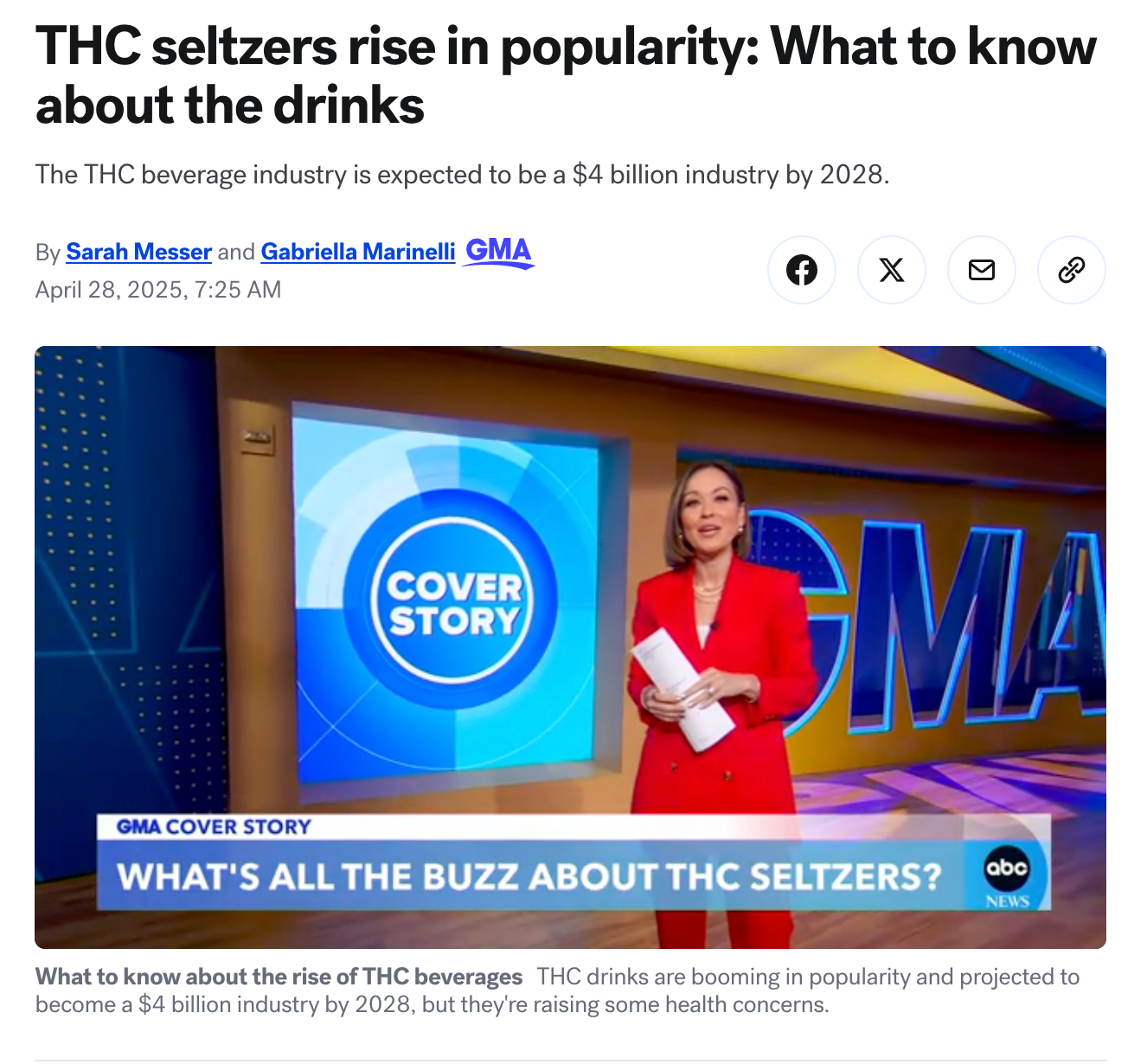 Good Morning America: THC Seltzers Rise in Polularity