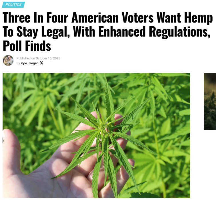 Survey: 3 in 4 Americans Say Yes to Hemp THC